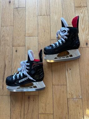 Bauer Kids Black and Red Hockey Skates